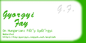 gyorgyi fay business card